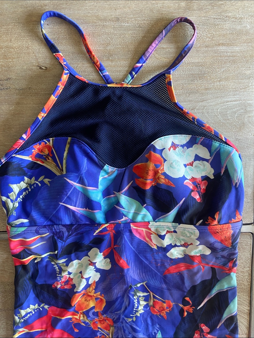 Floral High-Neck Tankini Top - Picture 2 of 5